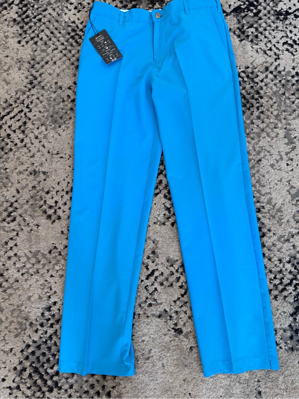 NWT-Short Par 4 Pavin Golf Pants Size 34x32 Men's Bright Ocean Blue Stretch
S2